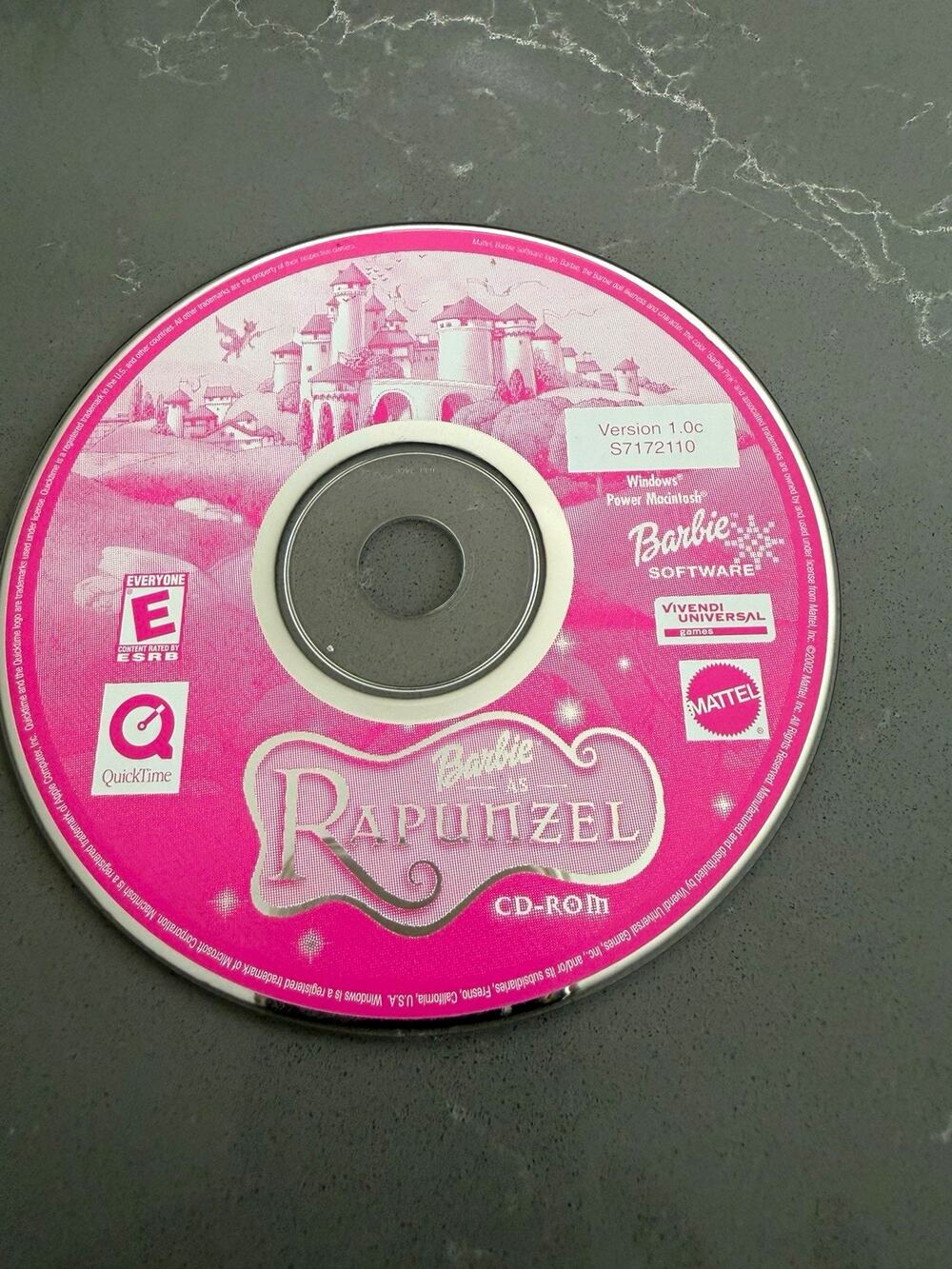 Barbie: Rapunzel CD-ROM (PC/Mac, 2002) Vivendi Universal E Disc Only QuickTime